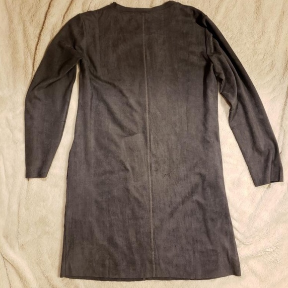 Joh Faux Suede Gray Shift Dress - Picture 3 of 4